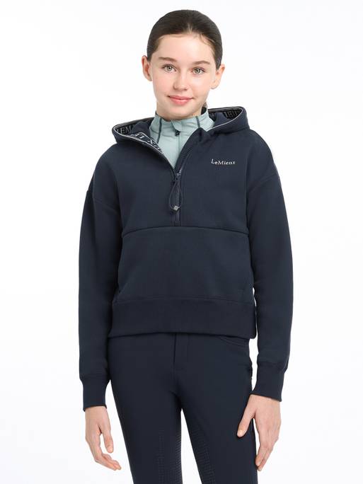 Lemieux Young Rider Hettie Half Zip Hoddie Navy