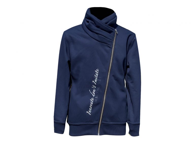 BLOOMFIELDS HIGH V NECK ZIP JUMPER NAVY